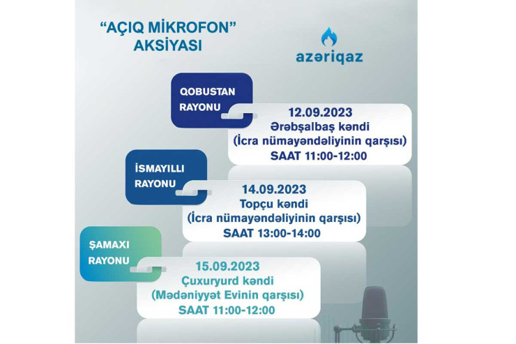 SOCAR "Azəriqaz" İB-nin "Açıq mikrofon" aksiyası davam edir