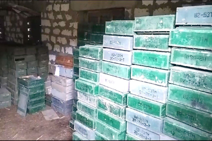 Qozlukörpüdəki fermada  sursat anbarı   aşkarlandı -  VİDEO 