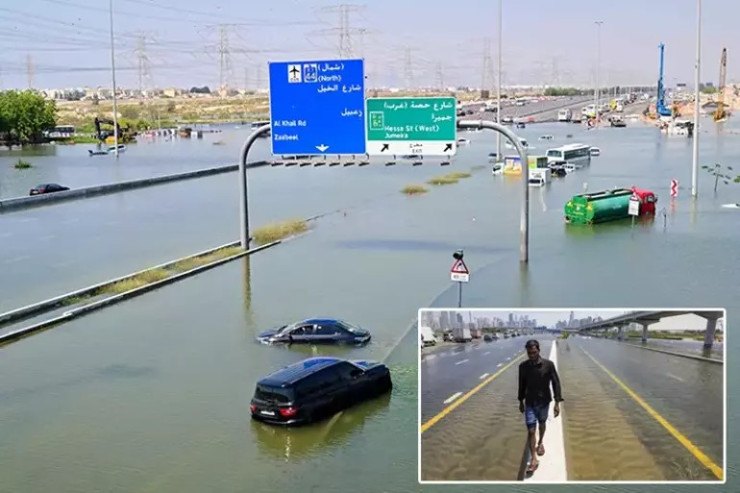 Bir damla yağış yağmasa da,  sel gəldi:   Dubayda ildırım çaxmasının  sirri 