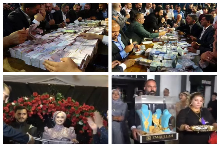 Bu toyda 7 min qonaq  iştirak etdi, 15 adam bütün gecə pulları, qızılları saydı