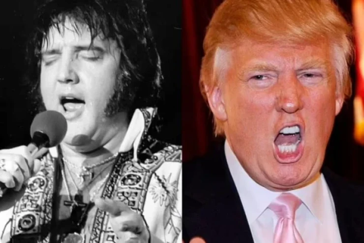 Tramp özünü  "Rok-n-roll" kralı  Elvis Presliyə   bənzətdi