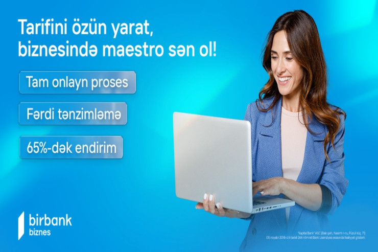 "Birbank Biznes"də “Maestro” tarifi 65% endirim qazandırır