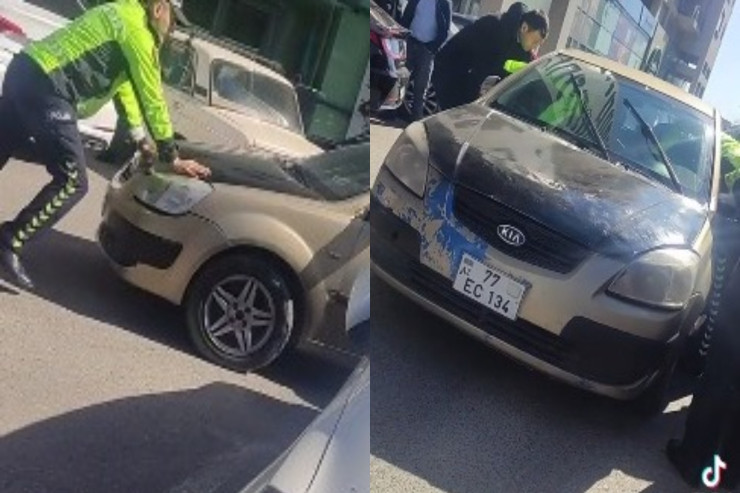 Bakıda "avtoş" yol polisinini başına oyun açdı   - HADİSƏ ANI