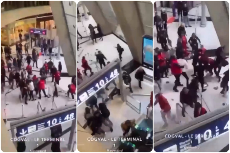 Paris aeroportunda KÜTLƏVİ DAVA  – Yaralılar var -VİDEO 