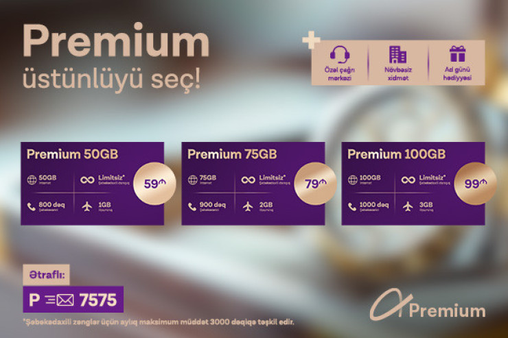 Azercell Premium Tarifi və Premium+ Loyallıq Proqramını istifadəyə verib