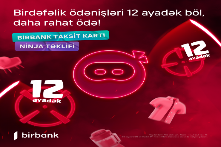 "Birbank"dan daha bir yenilik: Ninja təklifi artıq mobil tətbiqdə