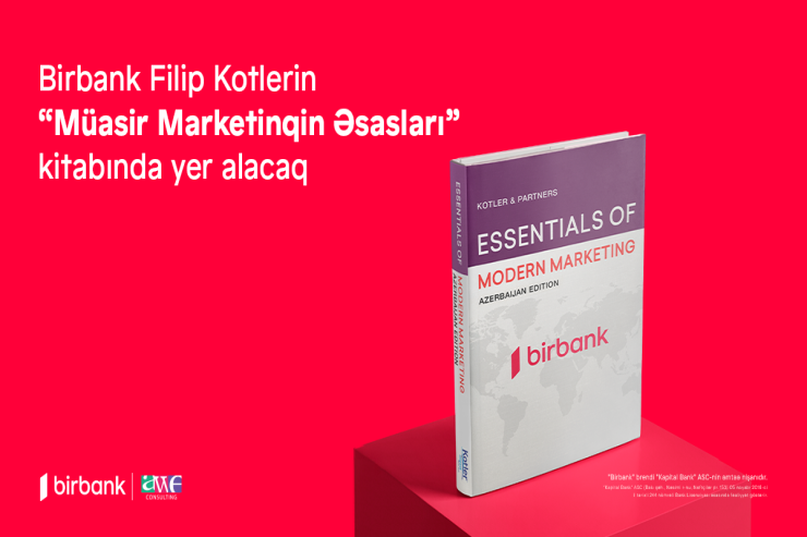 Birbank Filip Kotlerin “Müasir Marketinqin Əsasları”  kitabında yer alacaq