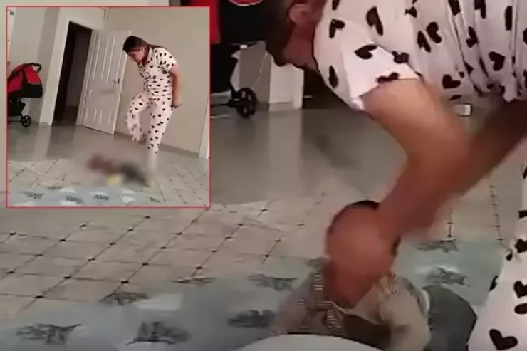 Baxıcı əvvəl körpəni döydü, sonra boğmağa çalışdı - HƏSSAS GÖRÜNTÜLƏR
