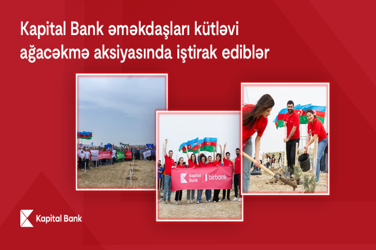 Kapital Bank əməkdaşları kütləvi ağacəkmə aksiyasında iştirak ediblər