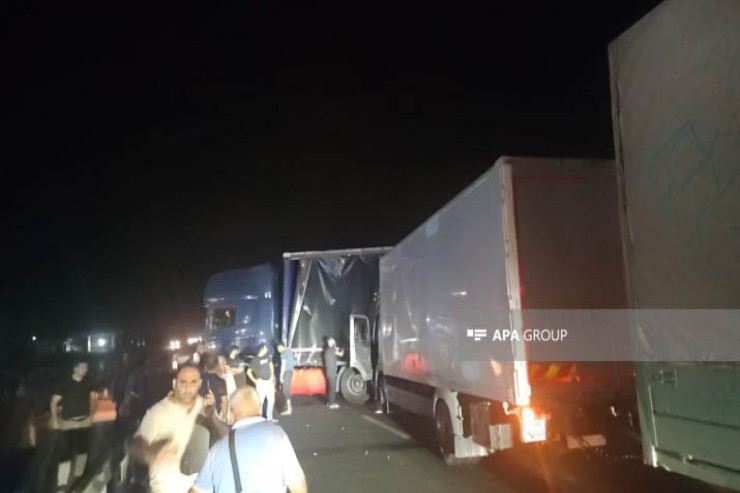 Goranboyda ağır qəza  – İki TIR toqquşdu - FOTO 