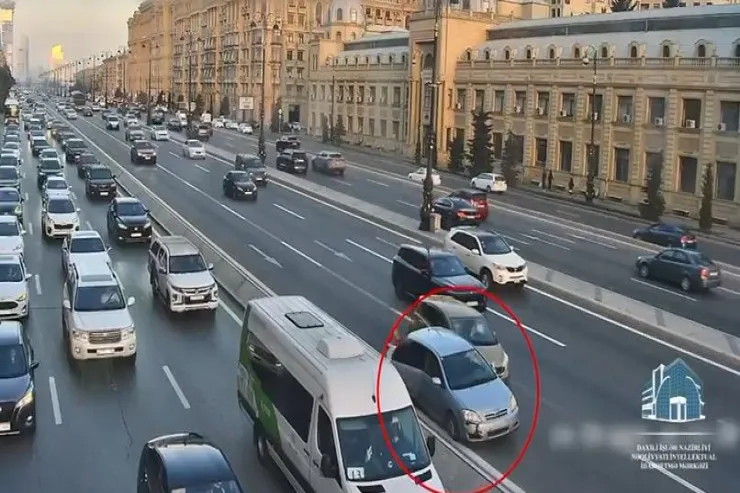 Bakının əsas yolundan QƏZA GÖRÜNTÜLƏRİ 