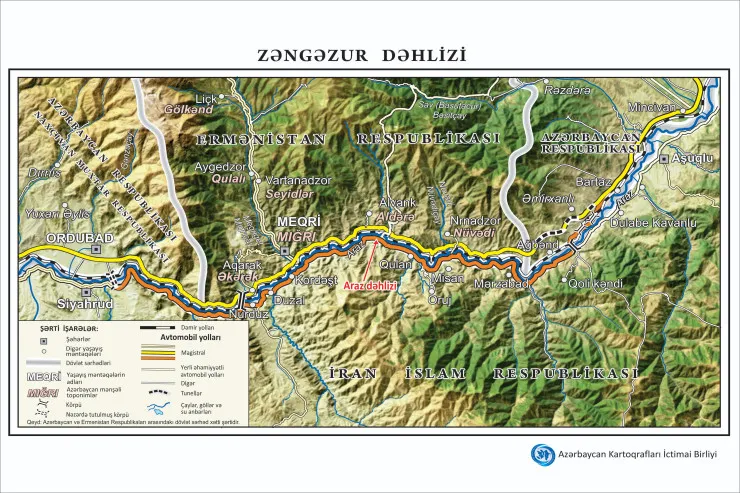 Zəngəzur dəhlizinin xəritəsi hazırlandı 