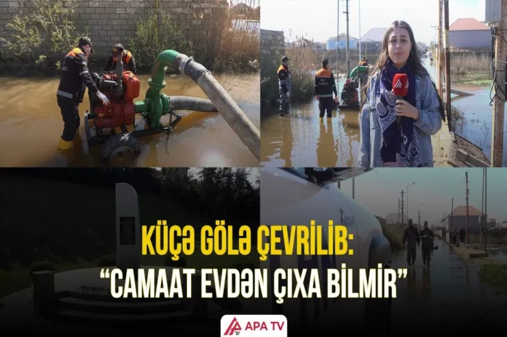 Küçələr gölə çevrilib, camaat evdən çıxa bilmir -VİDEO 