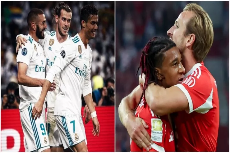 21-ci əsrdə mövsümdə 100-dən çox qol vuran  hücum üçlüyü: Keyn, Olise və Dias 