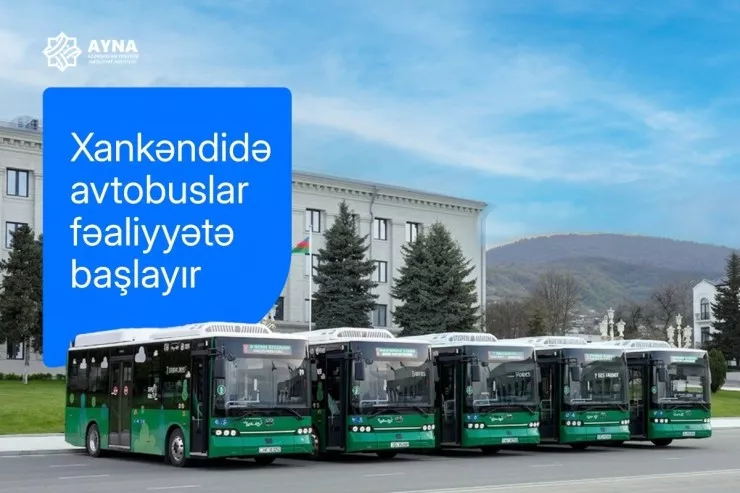 Xankəndidə şəhərdaxili avtobus marşrutları  fəaliyyətə başladı
