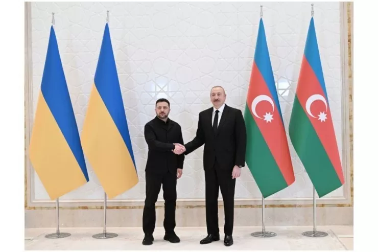 Azərbaycan və Ukrayna prezidentləri mətbuata bəyanatlarla çıxış ediblər 