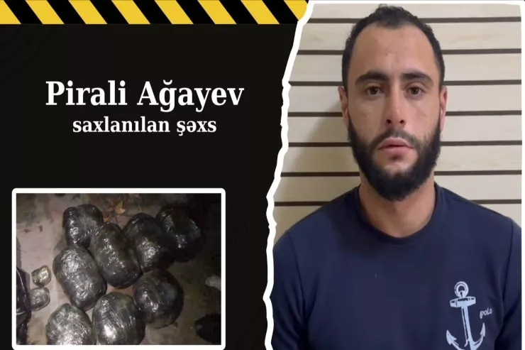 14 kilo narkotiki  Bakıya satmağa gətirirdi, tutuldu