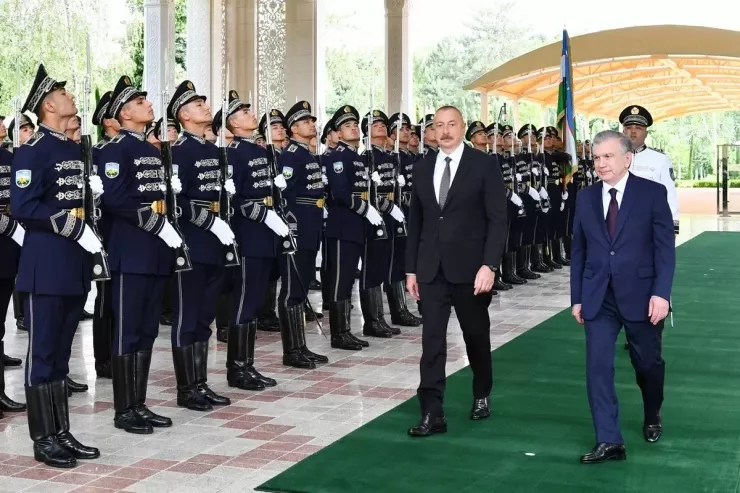 Prezident İlham Əliyev Daşkənddə belə qarşılandı - VİDEO 