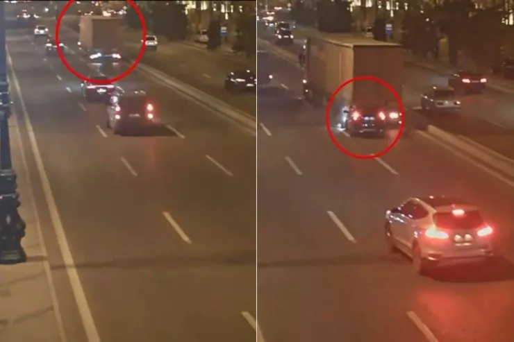 Tuneldən keçə bilməyən  TIR qəzaya səbəb oldu - HADİSƏ ANI 