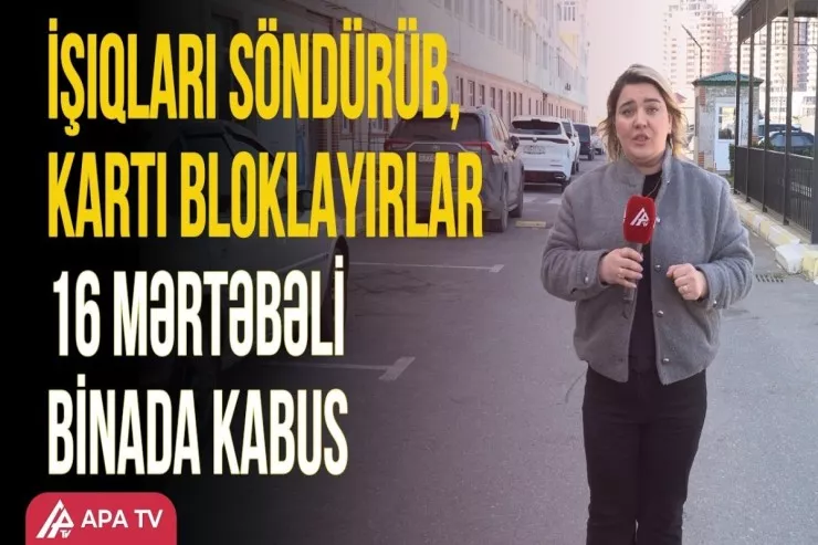 Bakıda bütün binanın işığı kəsildi  - Yeni ev alanlar qaranlıqda qaldı -VİDEO 