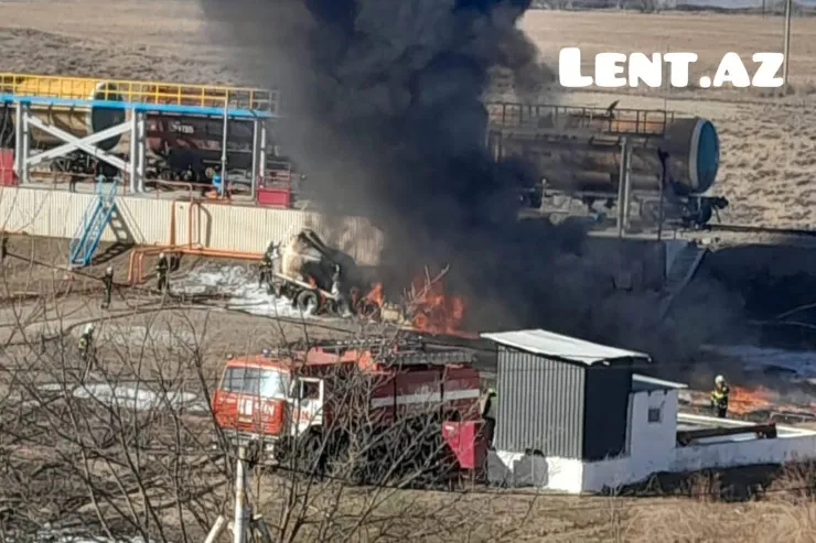 Qazax Neft Bazasında maşın partladı, ölən var - VİDEO  - YENİLƏNİB 