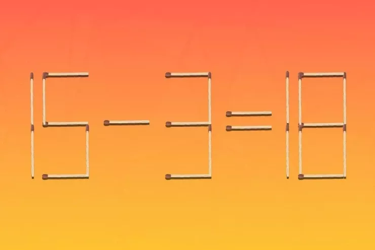 Tənliyi düzgün etmək üçün yalnız bir kibrit çöpünü  tərpətmək lazımdır: dahilər üçün TAPMACA 