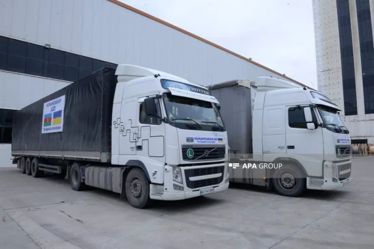 Azərbaycandan Ukraynaya növbəti humanitar yardım göndərildi - FOTO 