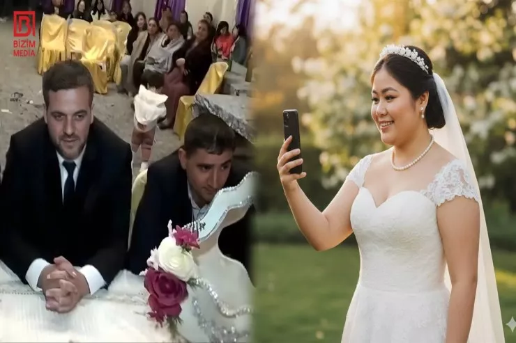 Yevlaxda qeyri-adi toy : Gəlin məclisə onlayn qoşuldu –  VİDEO 