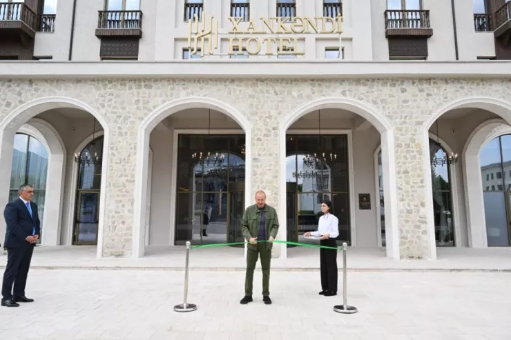 İlham Əliyev “Xankəndi” hotelinin  açılışında -  FOTOLENT 