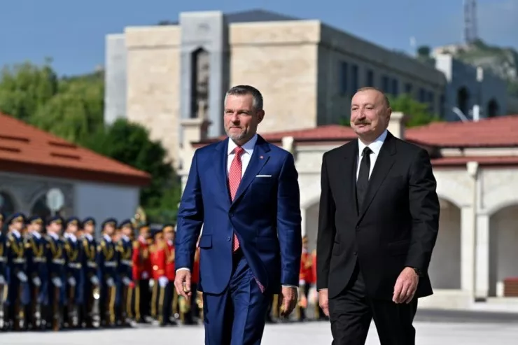 Slovakiya Prezidentinin Şuşada rəsmi qarşılanma mərasimi oldu -FOTOLENT 