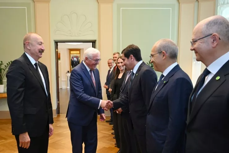 Azərbaycan və Almaniya prezidentlərinin geniş tərkibdə görüşü oldu