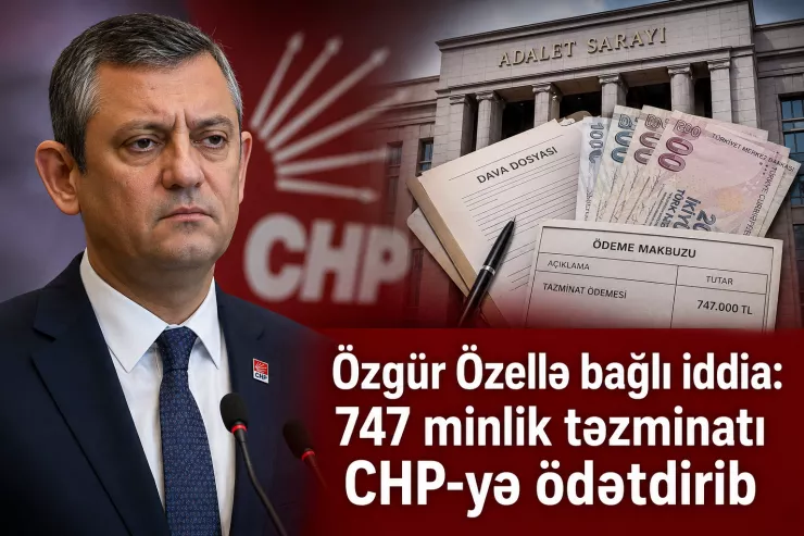 Özgür Özellə bağlı iddia: 747 minlik  təzminatı CHP-yə ödətdirib