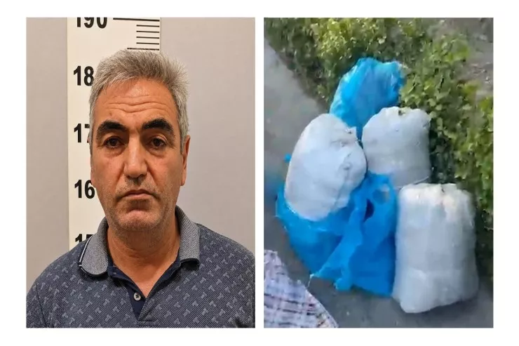 Bakıda maşından 45 kilo narkotik  tapıldı - VİDEO 