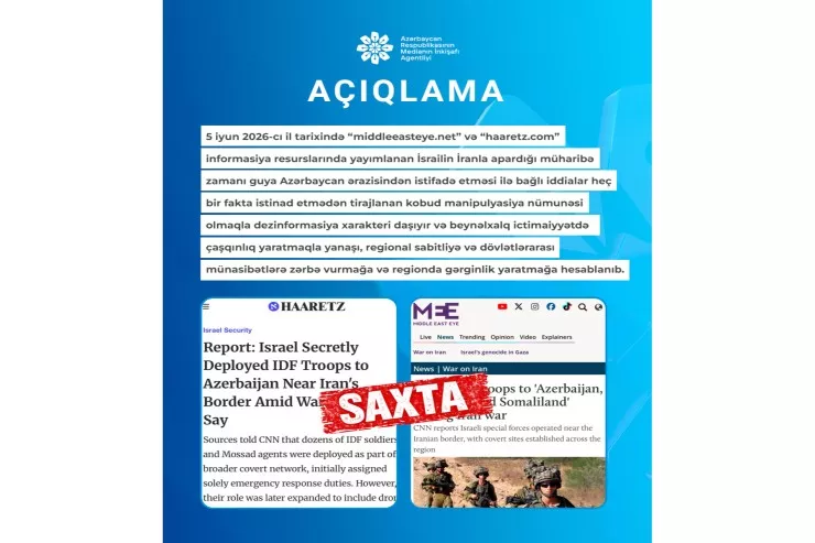 MEDİA:  “Middle East Eye” və “Haaretz” nəşrləri Azərbaycanla bağlı dezinformasiya yayıb 