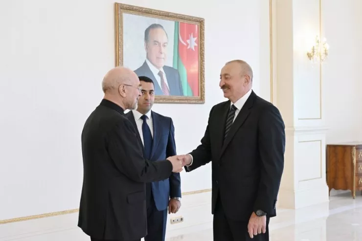 İlham Əliyev  Qalibafı qəbul etdi