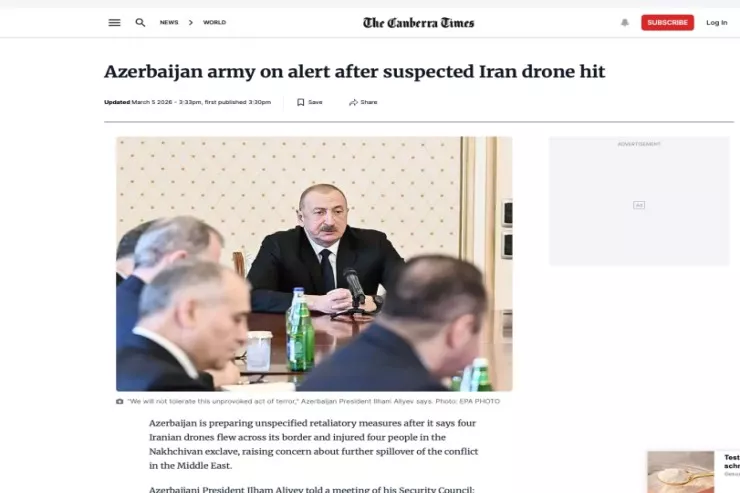 İlham Əliyevin İranla bağlı fikirləri dünya mediasında 