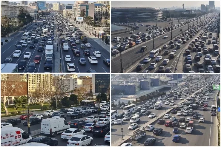 Bakının bu yollarında tıxac var   - SİYAHI