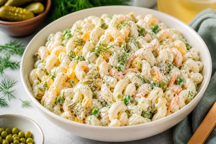 Türk üslubunda dadlı  makaron salatı - RESEPT 