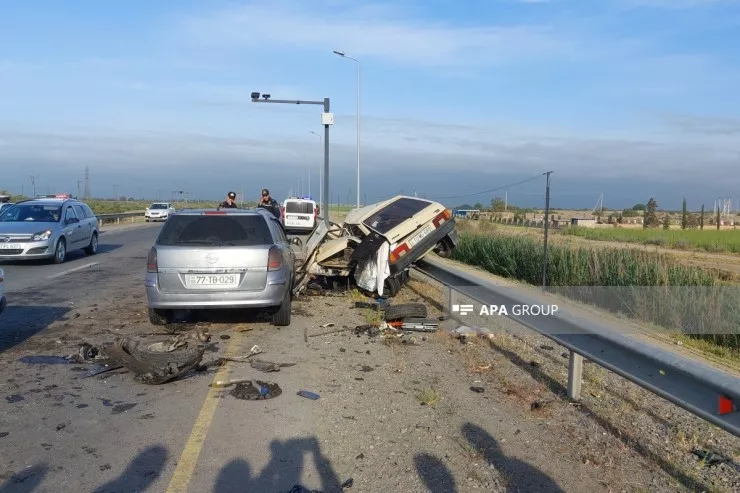 Sabirabadda zəncirvari qəza: 1 ölü, 5 yaralı 