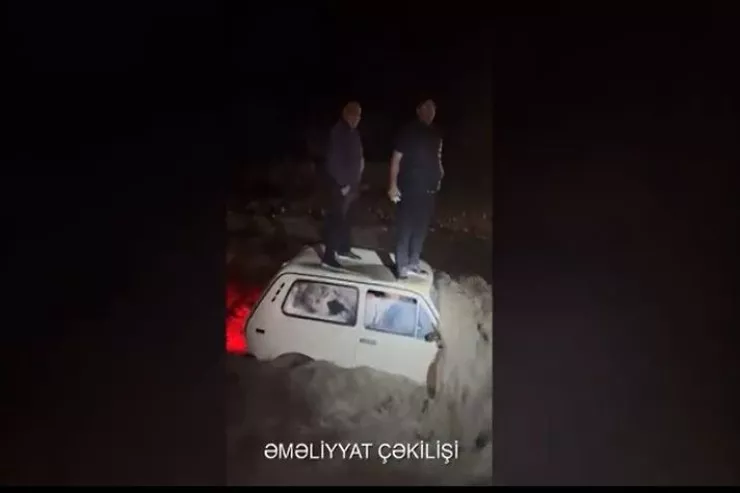 NİVA ilə Girdiman çayına düşən 5 nəfər   belə xilas olundu - YENİLƏNİB 