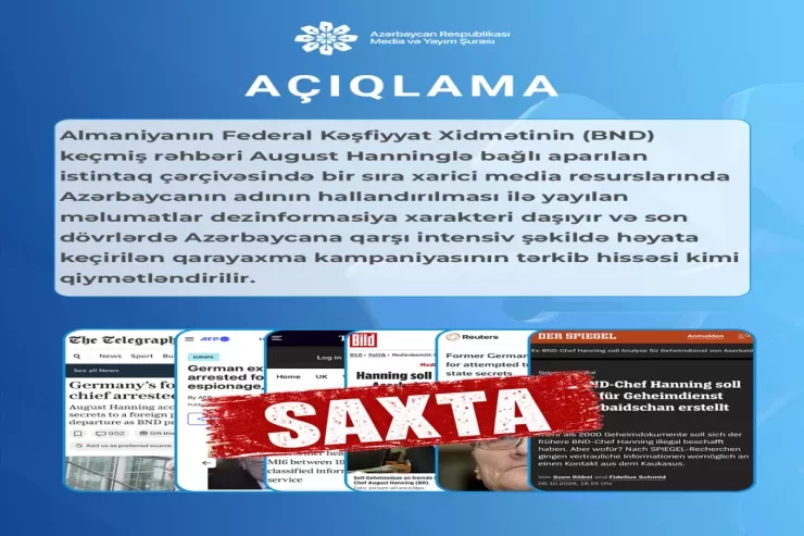 Xarici mediada Azərbaycanla bağlı DEZİNFORMASİYA 