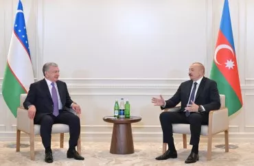 Prezident İlham Əliyev Özbəkistan prezidenti ilə görüşdü