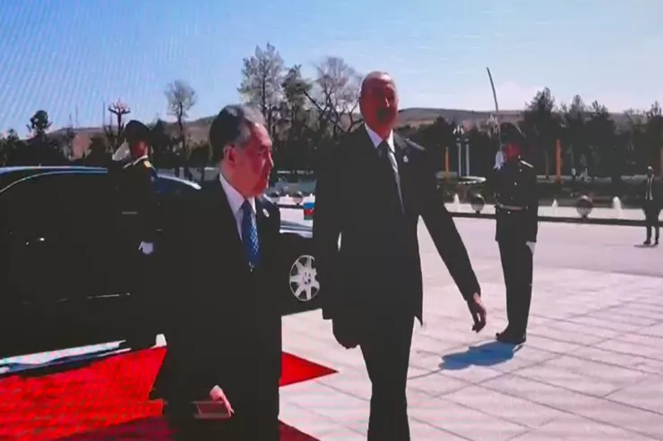 Japarov İlham Əliyevi belə qarşıladı -VİDEO 