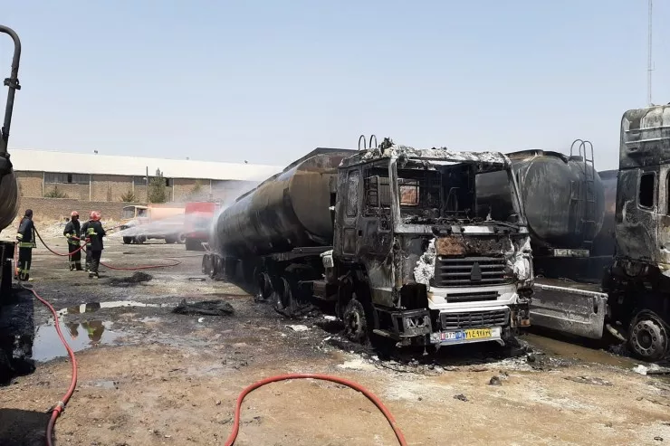 İranda yanacaq daşıyan sistern PARTLADI:  10 ölü, 6 yaralı var
