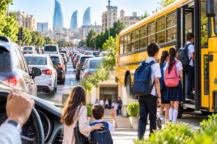 Bakıda niyə MƏKTƏB AVTOBUSLARI  yoxdur? - Tıxacda boğulan paytaxt