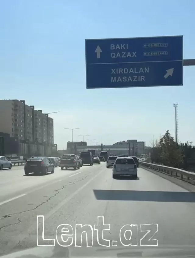 Sumqayıt-Bakı yolunda böyük tıxac