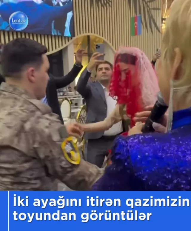 İki ayağını itirən qazimizin toyundan görüntülər