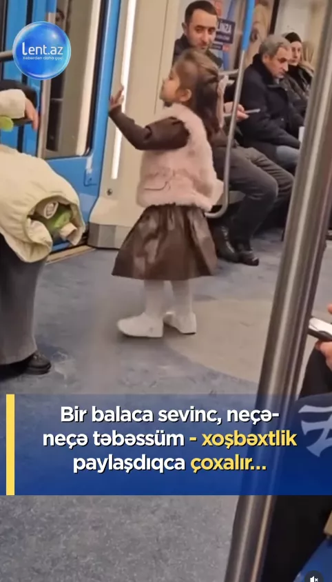 Metroda balaca qızın rəqsi hamının sevinci oldu