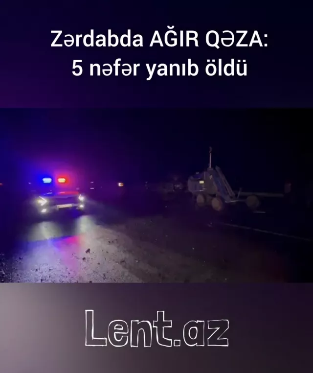 Zərdabda 5 nəfərin öldüyü qəzanın videosu