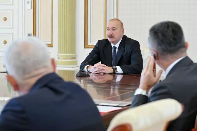 Prezident İlham Əliyev TDT-yə üzv ölkələrin təhlükəsizlik üzrə rəhbər şəxslərini qəbul edib